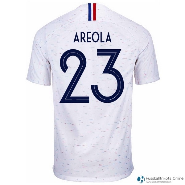 Frankreich Trikot Auswarts Areola 2018 Weiß Fussballtrikots Günstig